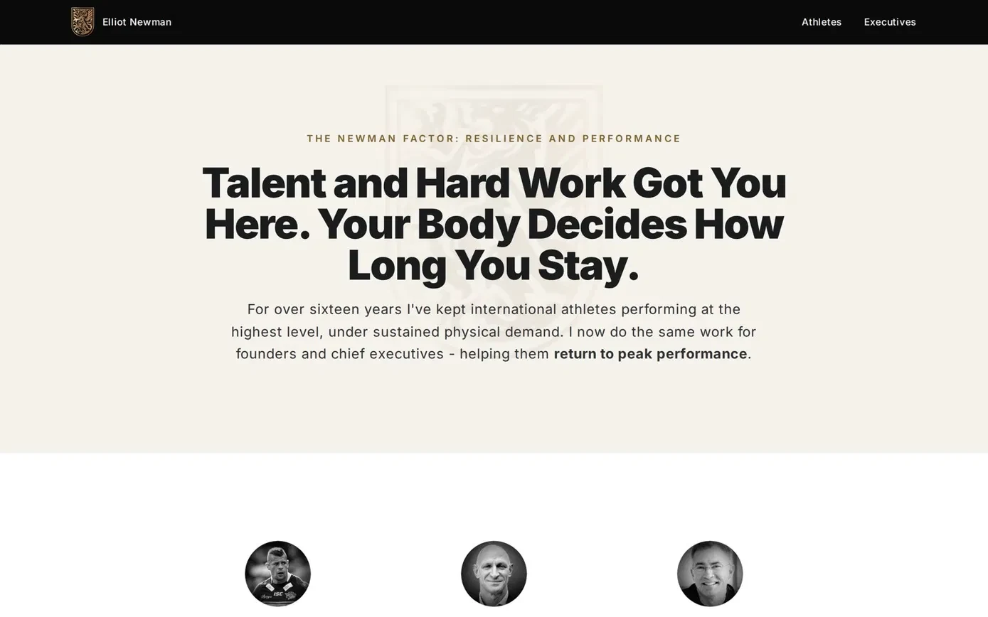 Home page of elliotnewman.com