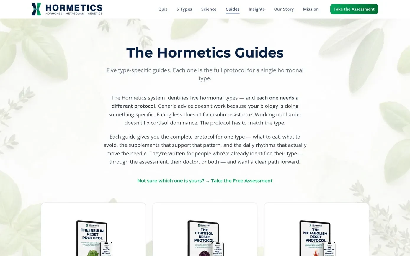 Guides page of hormetics.health